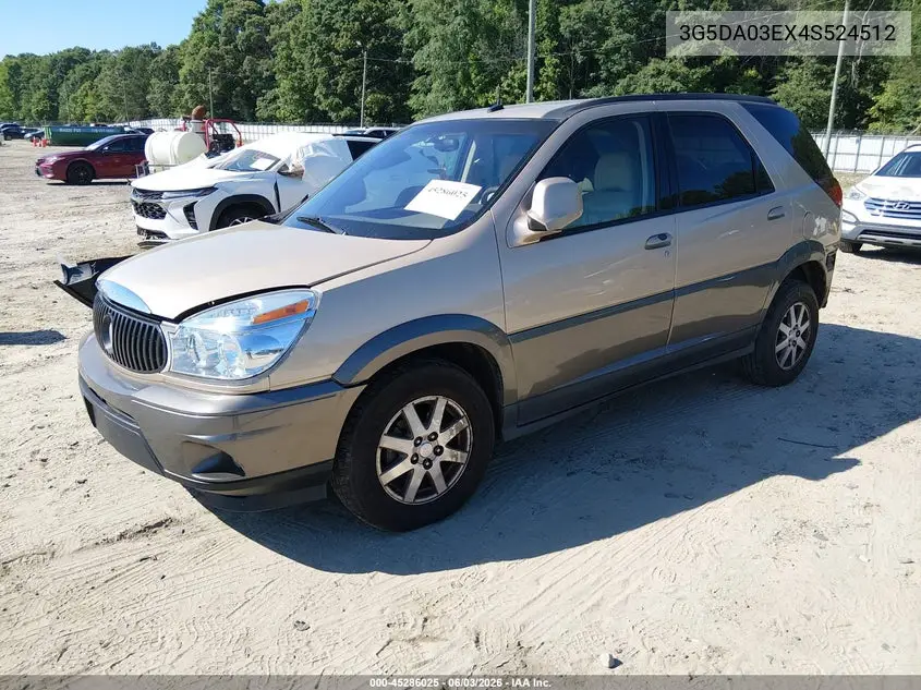 2004 Buick Rendezvous Cx VIN: 3G5DA03EX4S524512 Lot: 45286025