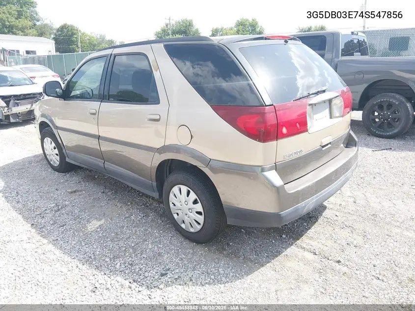 2004 Buick Rendezvous Cx VIN: 3G5DB03E74S547856 Lot: 45458948