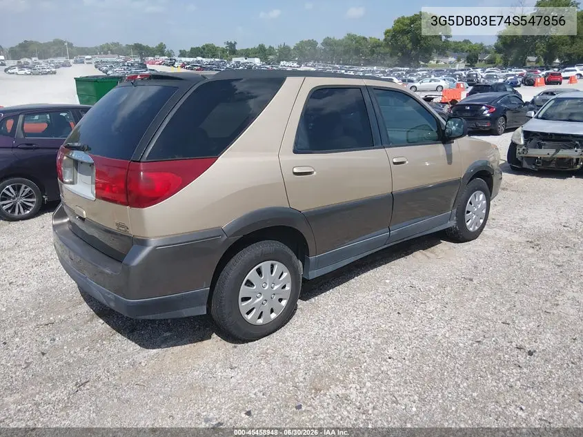 2004 Buick Rendezvous Cx VIN: 3G5DB03E74S547856 Lot: 45458948