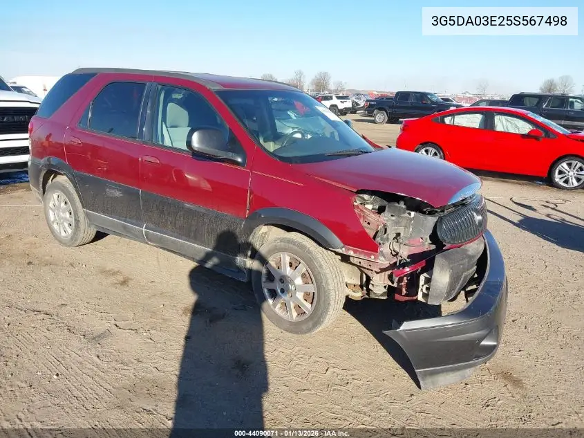 2005 Buick Rendezvous Cx VIN: 3G5DA03E25S567498 Lot: 44090071
