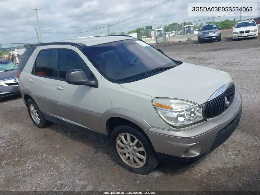 2005 Buick Rendezvous Cx VIN: 3G5DA03E05S534063 Lot: 44868556