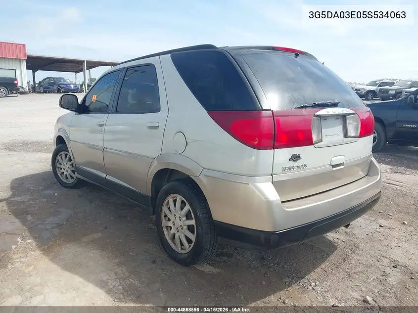 2005 Buick Rendezvous Cx VIN: 3G5DA03E05S534063 Lot: 44868556
