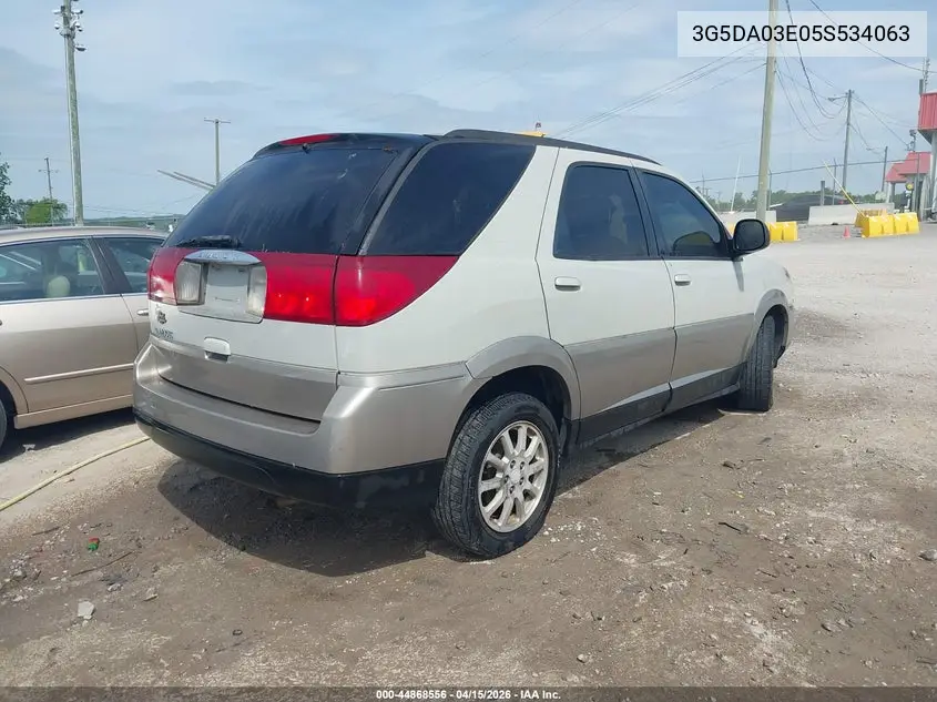 2005 Buick Rendezvous Cx VIN: 3G5DA03E05S534063 Lot: 44868556