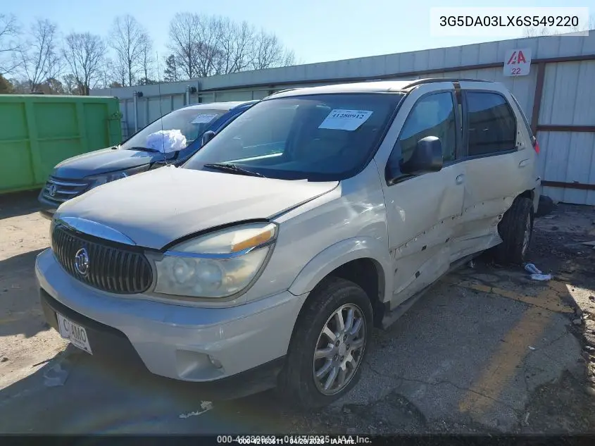 2006 Buick Rendezvous Cx VIN: 3G5DA03LX6S549220 Lot: 42163511