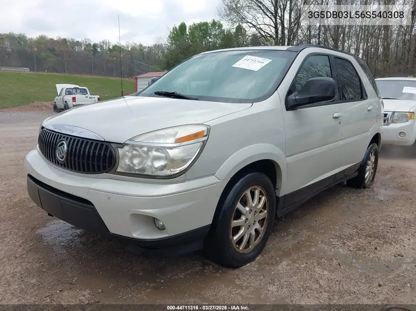 2006 Buick Rendezvous Cx VIN: 3G5DB03L56S540308 Lot: 44711316