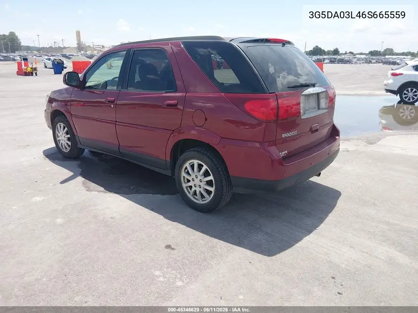 2006 Buick Rendezvous Cx VIN: 3G5DA03L46S665559 Lot: 45346629