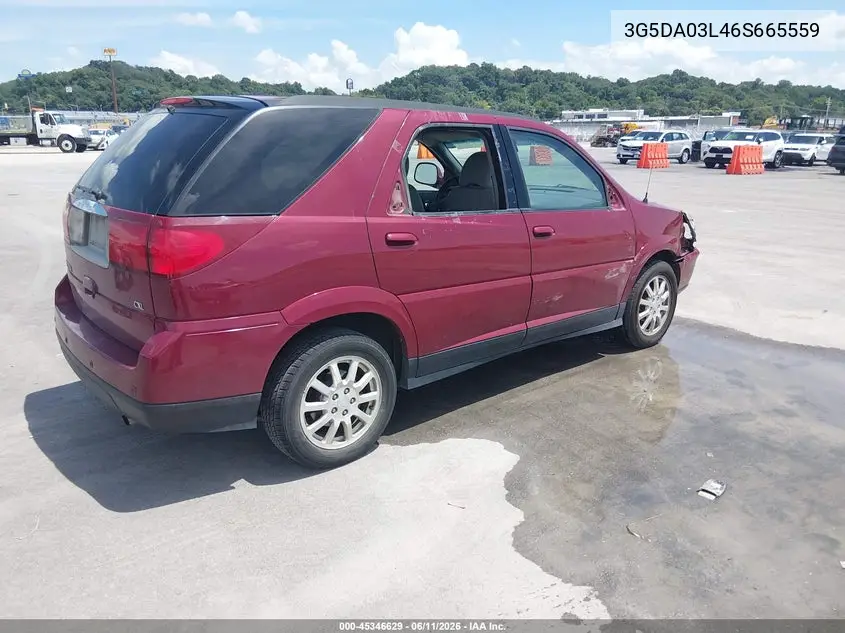 2006 Buick Rendezvous Cx VIN: 3G5DA03L46S665559 Lot: 45346629