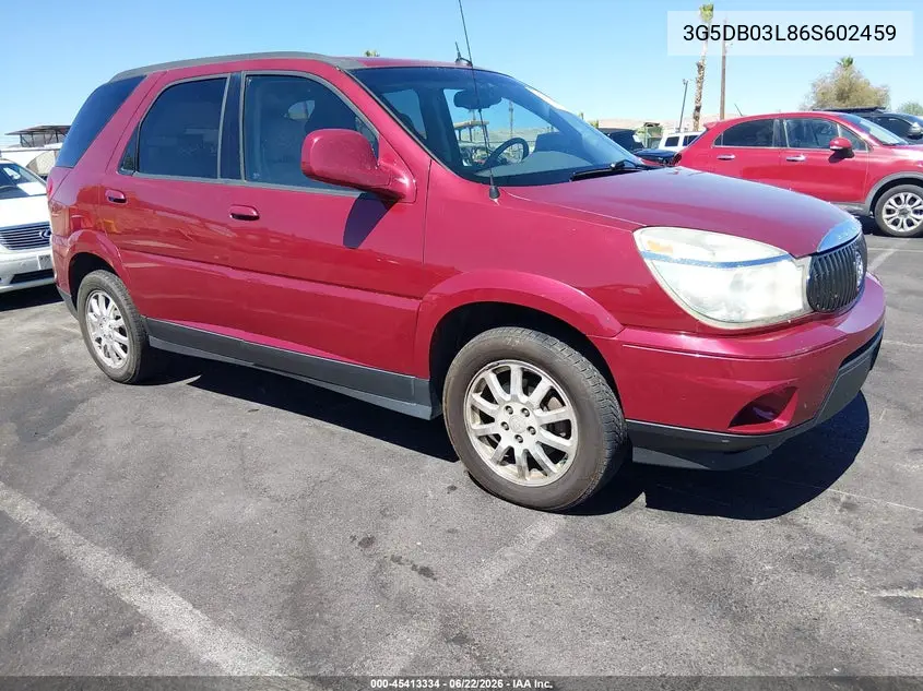 2006 Buick Rendezvous Cx VIN: 3G5DB03L86S602459 Lot: 45413334