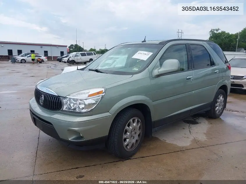 2006 Buick Rendezvous Cx VIN: 3G5DA03L16S543452 Lot: 45471822
