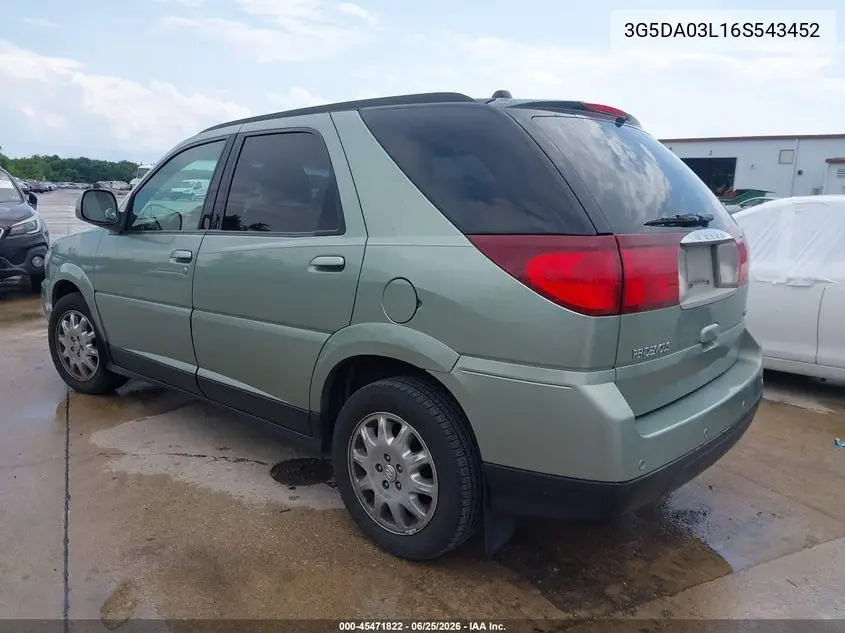 2006 Buick Rendezvous Cx VIN: 3G5DA03L16S543452 Lot: 45471822