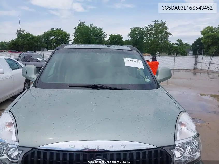 2006 Buick Rendezvous Cx VIN: 3G5DA03L16S543452 Lot: 45471822