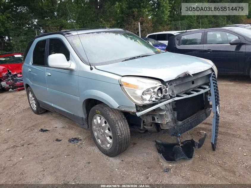 2006 Buick Rendezvous Cx VIN: 3G5DA03L86S514479 Lot: 45476676