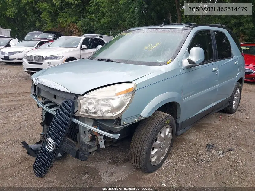 2006 Buick Rendezvous Cx VIN: 3G5DA03L86S514479 Lot: 45476676