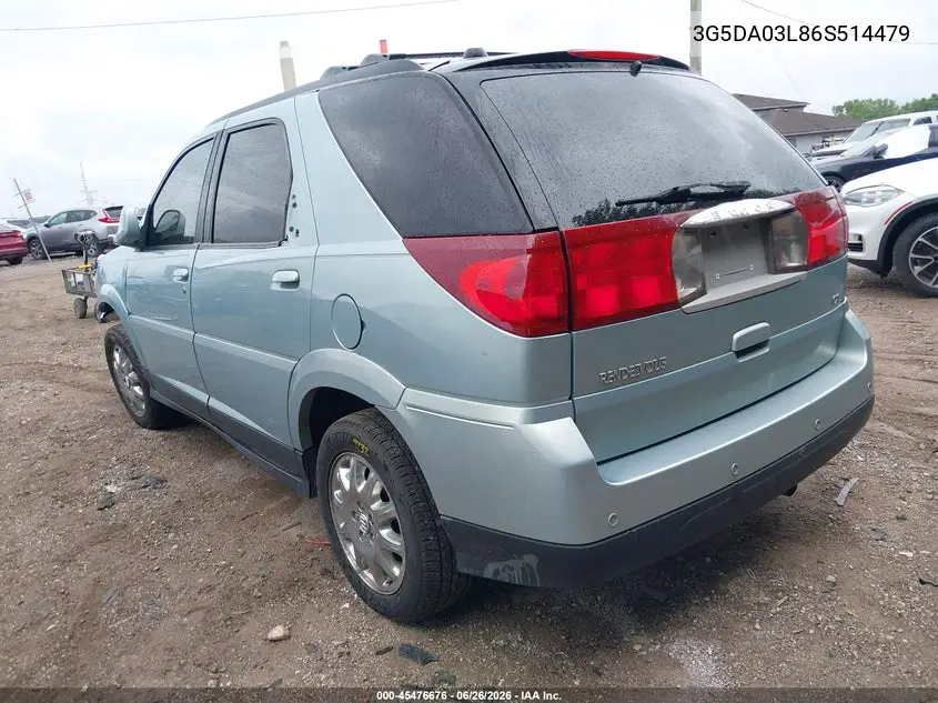 2006 Buick Rendezvous Cx VIN: 3G5DA03L86S514479 Lot: 45476676