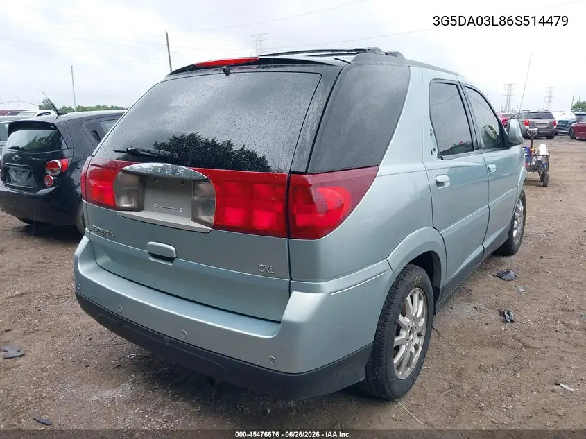 2006 Buick Rendezvous Cx VIN: 3G5DA03L86S514479 Lot: 45476676