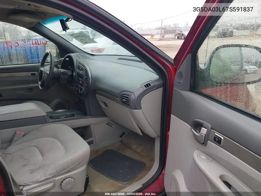 2007 Buick Rendezvous Cx VIN: 3G5DA03L67S591837 Lot: 44475089