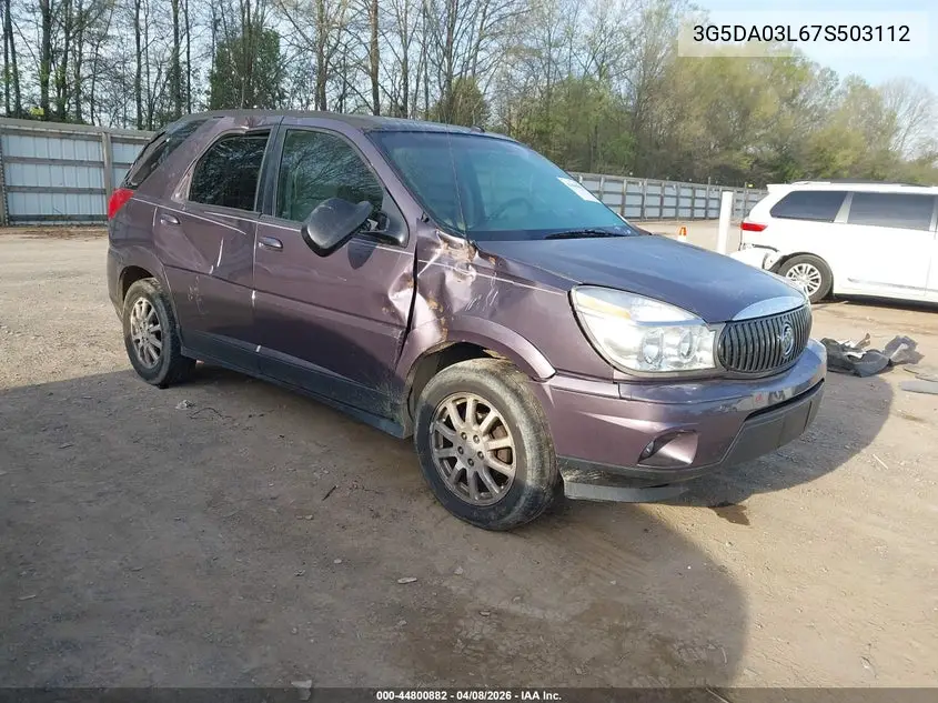 2007 Buick Rendezvous Cx VIN: 3G5DA03L67S503112 Lot: 44800882