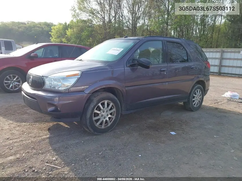 2007 Buick Rendezvous Cx VIN: 3G5DA03L67S503112 Lot: 44800882