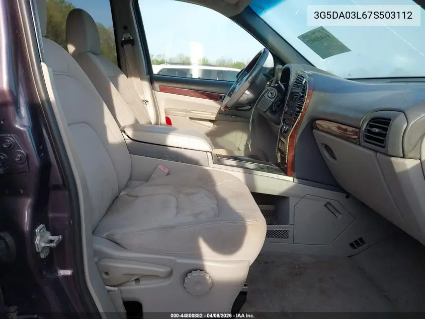 2007 Buick Rendezvous Cx VIN: 3G5DA03L67S503112 Lot: 44800882