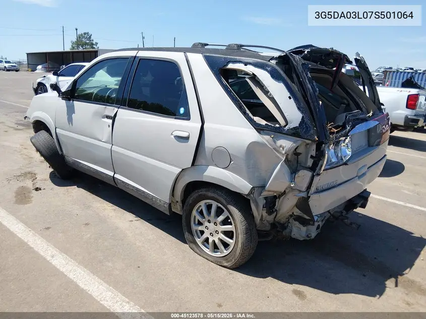 2007 Buick Rendezvous Cx VIN: 3G5DA03L07S501064 Lot: 45123578
