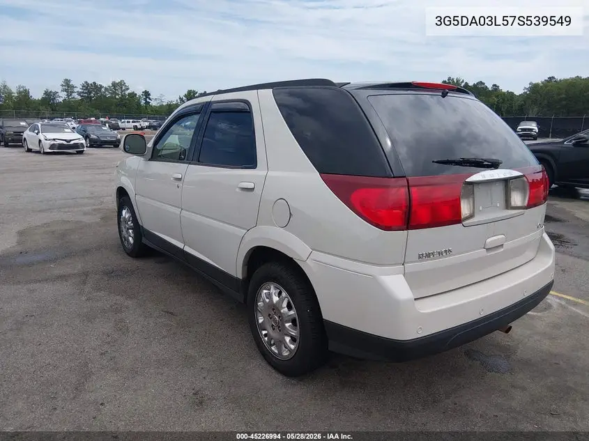 2007 Buick Rendezvous Cxl VIN: 3G5DA03L57S539549 Lot: 45226994
