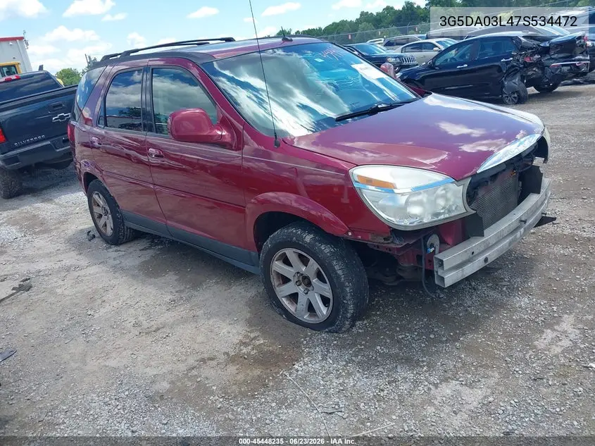 2007 Buick Rendezvous Cxl VIN: 3G5DA03L47S534472 Lot: 45448235