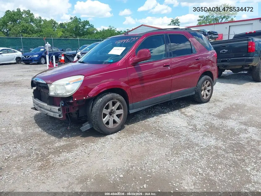 2007 Buick Rendezvous Cxl VIN: 3G5DA03L47S534472 Lot: 45448235