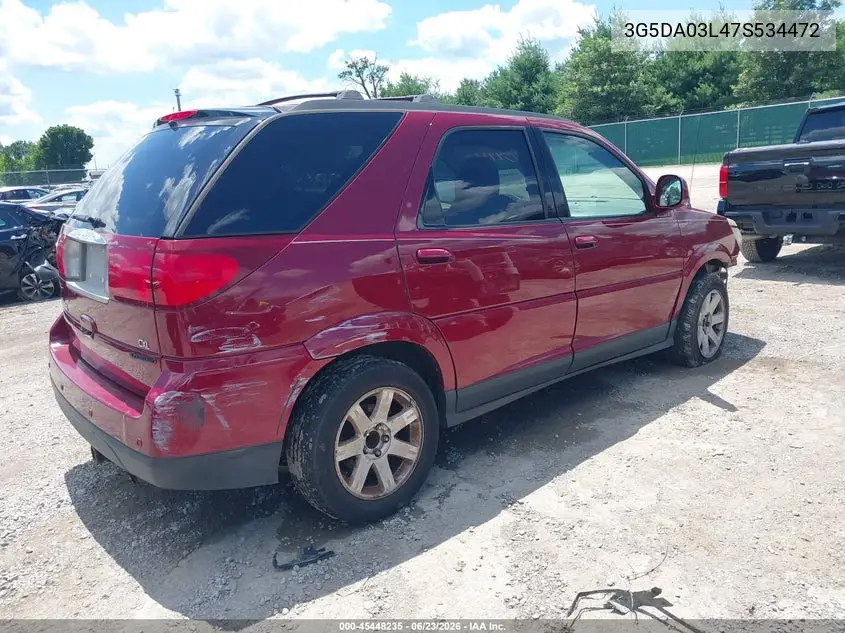 2007 Buick Rendezvous Cxl VIN: 3G5DA03L47S534472 Lot: 45448235
