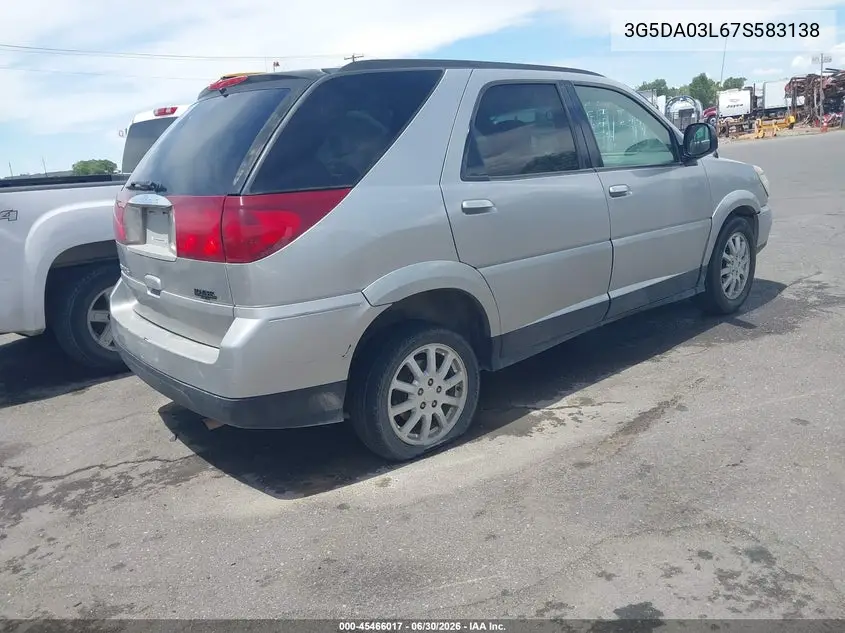 2007 Buick Rendezvous Cx VIN: 3G5DA03L67S583138 Lot: 45466017