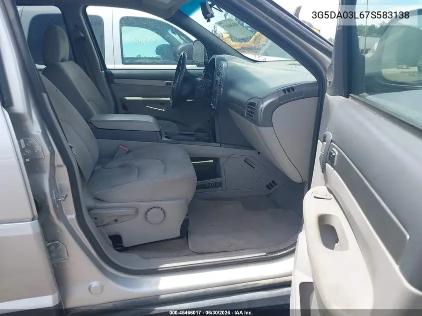 2007 Buick Rendezvous Cx VIN: 3G5DA03L67S583138 Lot: 45466017