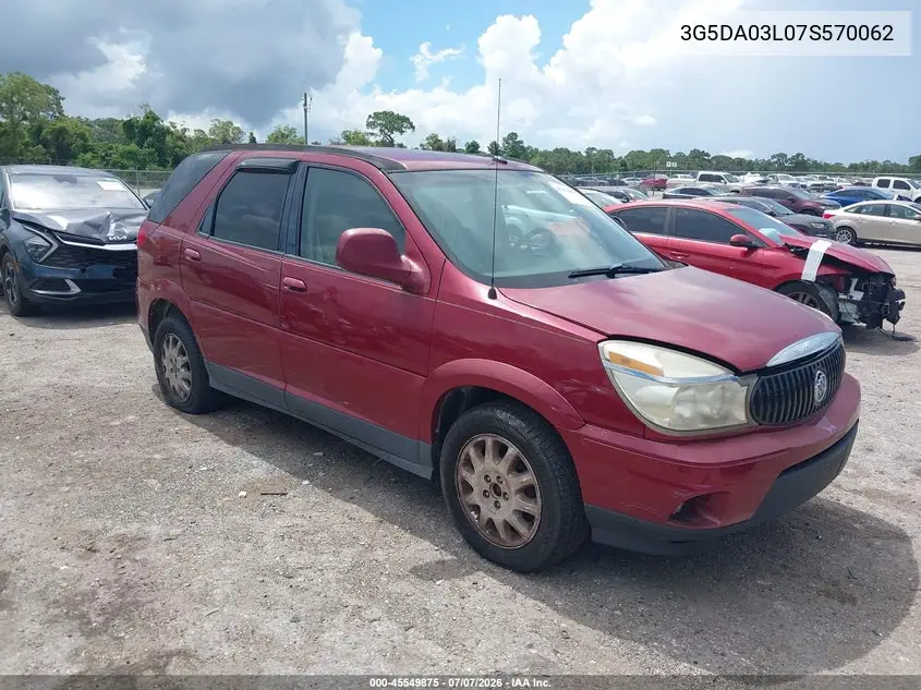 2007 Buick Rendezvous Cxl VIN: 3G5DA03L07S570062 Lot: 45549875