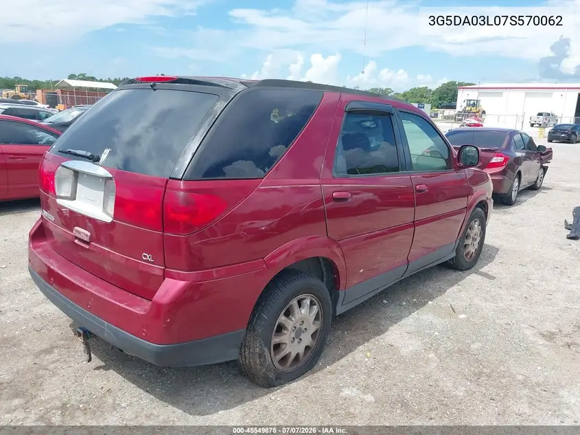 2007 Buick Rendezvous Cxl VIN: 3G5DA03L07S570062 Lot: 45549875