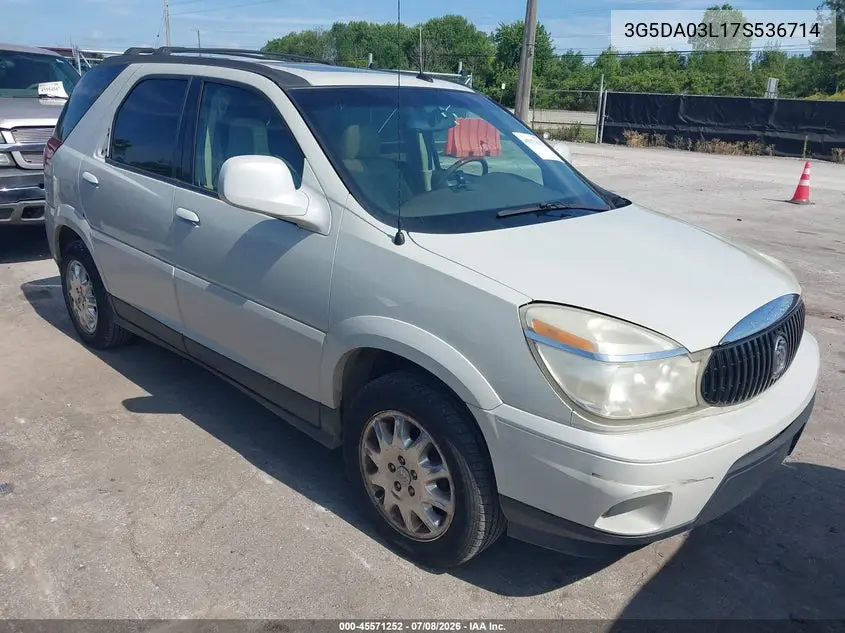 2007 Buick Rendezvous Cxl VIN: 3G5DA03L17S536714 Lot: 45571252