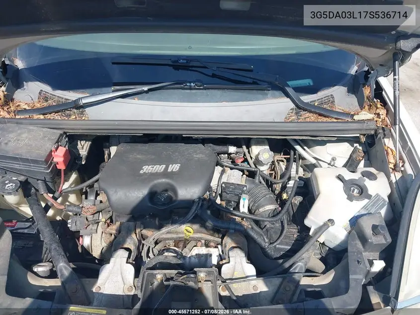 2007 Buick Rendezvous Cxl VIN: 3G5DA03L17S536714 Lot: 45571252