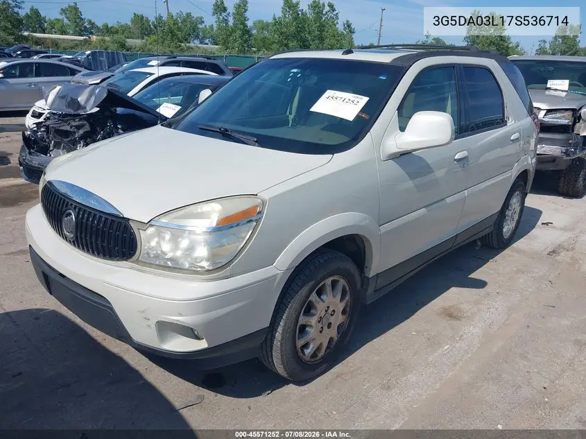 2007 Buick Rendezvous Cxl VIN: 3G5DA03L17S536714 Lot: 45571252