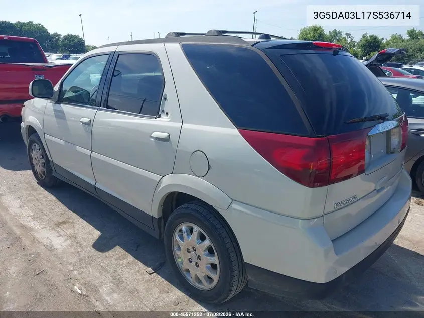 2007 Buick Rendezvous Cxl VIN: 3G5DA03L17S536714 Lot: 45571252