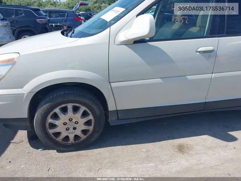 2007 Buick Rendezvous Cxl VIN: 3G5DA03L17S536714 Lot: 45571252