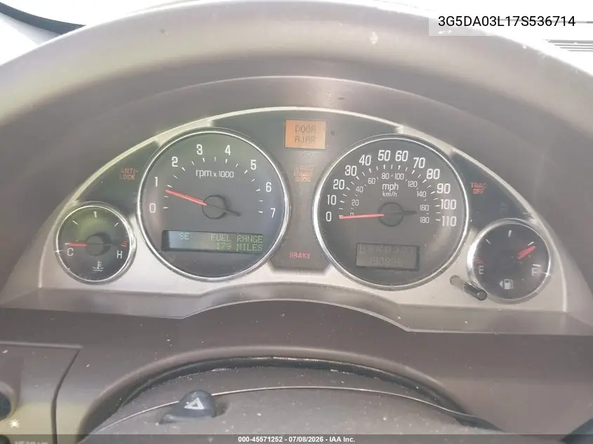 2007 Buick Rendezvous Cxl VIN: 3G5DA03L17S536714 Lot: 45571252