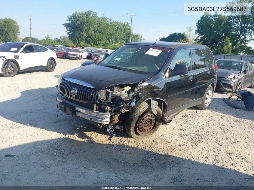 2007 Buick Rendezvous Cx VIN: 3G5DA03L27S569687 Lot: 45613527