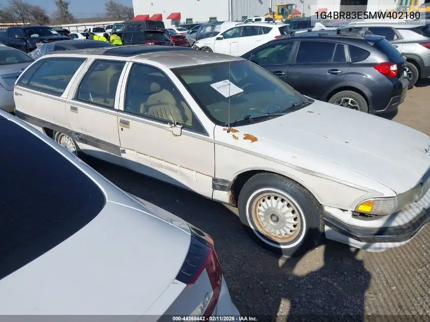 1991 Buick Roadmaster Estate VIN: 1G4BR83E5MW402180 Lot: 44368442