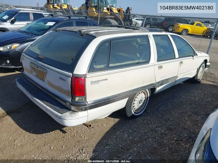 1991 Buick Roadmaster Estate VIN: 1G4BR83E5MW402180 Lot: 44368442