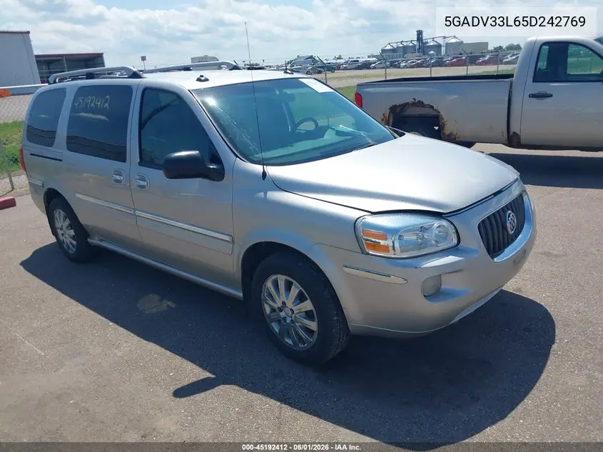 2005 Buick Terraza Cxl VIN: 5GADV33L65D242769 Lot: 45192412