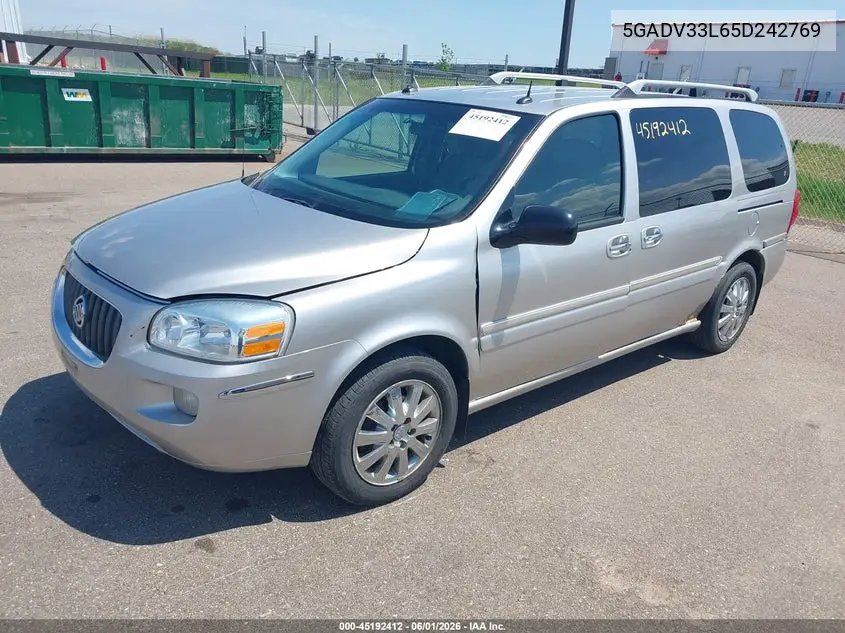 2005 Buick Terraza Cxl VIN: 5GADV33L65D242769 Lot: 45192412