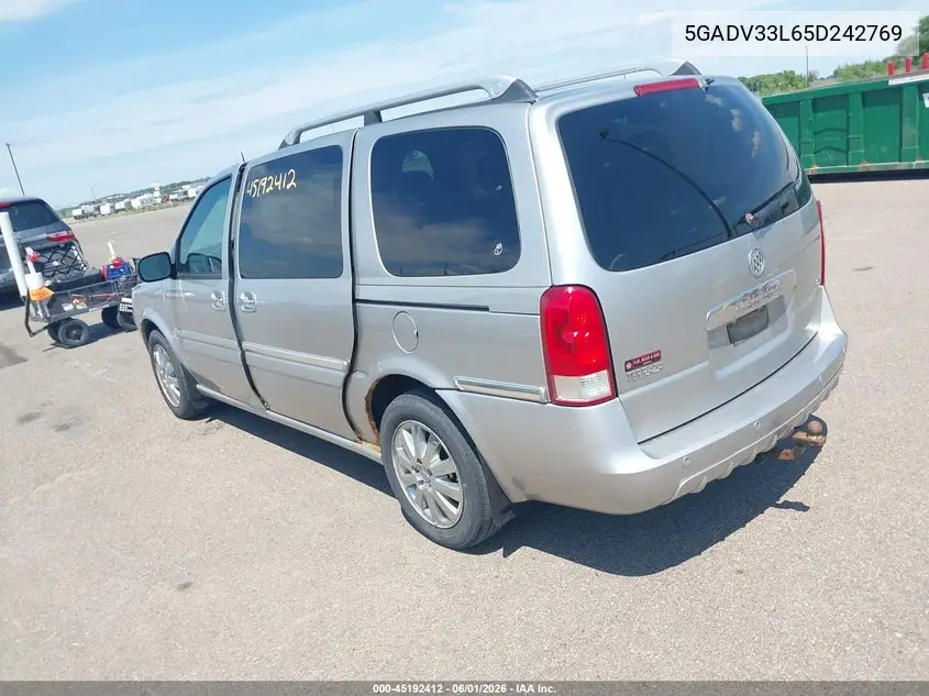 2005 Buick Terraza Cxl VIN: 5GADV33L65D242769 Lot: 45192412