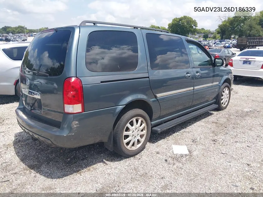 2006 Buick Terraza Cx VIN: 5GADV23L26D186339 Lot: 45655328