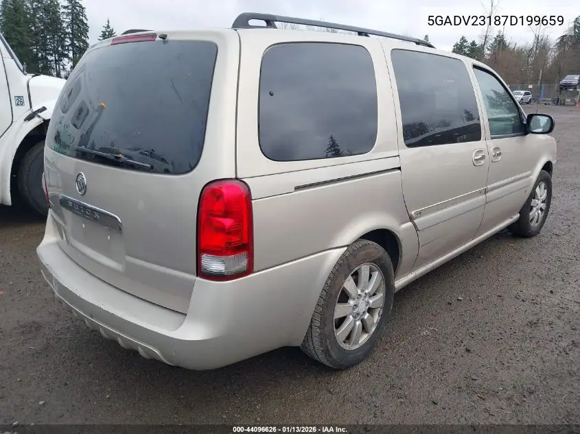 2007 Buick Terraza Cx Plus VIN: 5GADV23187D199659 Lot: 44096626