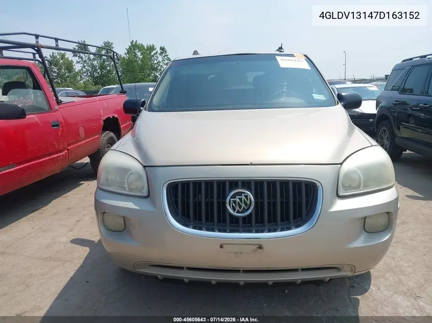 2007 Buick Terraza Cxl VIN: 4GLDV13147D163152 Lot: 45605643