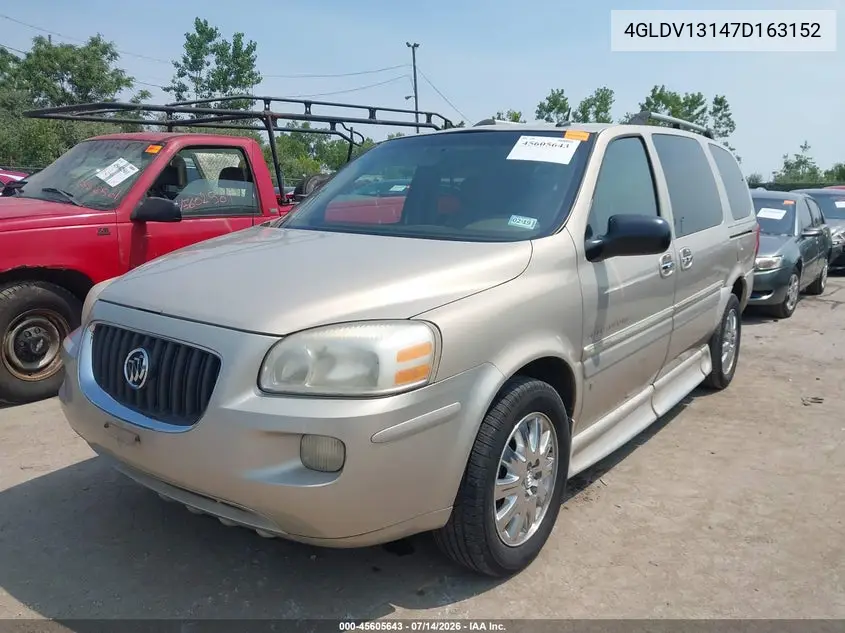 2007 Buick Terraza Cxl VIN: 4GLDV13147D163152 Lot: 45605643