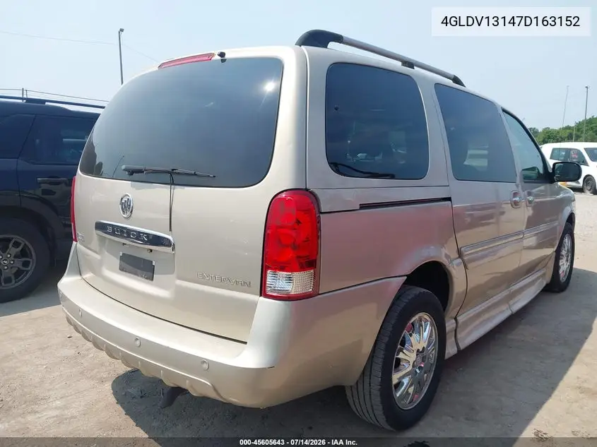2007 Buick Terraza Cxl VIN: 4GLDV13147D163152 Lot: 45605643