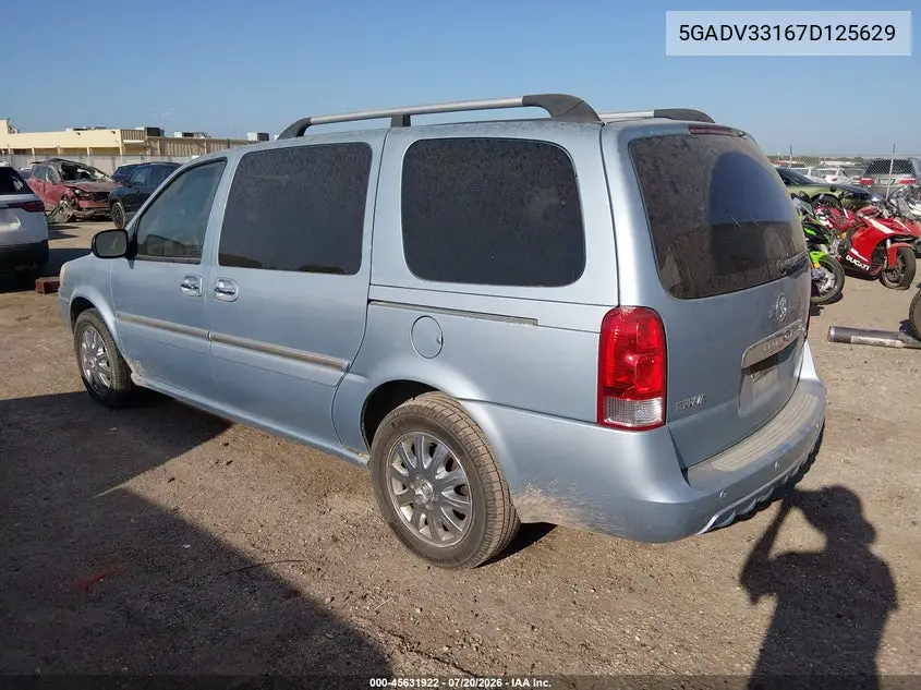 2007 Buick Terraza Cxl VIN: 5GADV33167D125629 Lot: 45631922